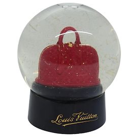 LOUIS VUITTON Snow Globe Alma VIP Limited Clear Red LV Auth 74292 Red Other