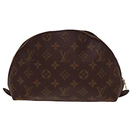 Louis Vuitton-LOUIS VUITTON Monogram Trousse Demi Ronde Cosmetic Pouch M47520 LV Auth 77992-Monogram