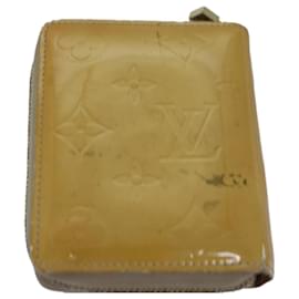 Louis Vuitton-LOUIS VUITTON Monogram Vernis Wallet 3Set Beige Lime Yellow LV Auth hk1324-Beige,Golden