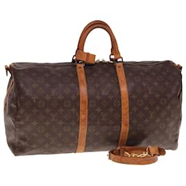 Louis Vuitton-LOUIS VUITTON Monogram Keepall Bandouliere 50 Boston Bag M41416 LV Auth 76941-Monogram