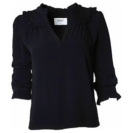 Ba&sh, blusa nera con volant Nero