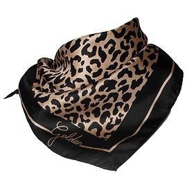 Sciarpa stampata leopardata Golden Goose Marrone Nero