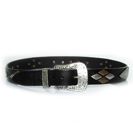 Isabel Marant, Black leather belt with studs Black
