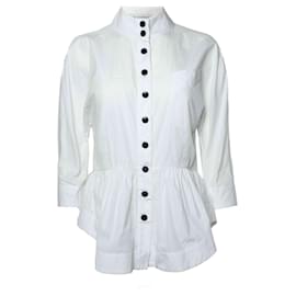 JW Anderson-J.W. Anderson, camisa de popelina blanca-Blanco