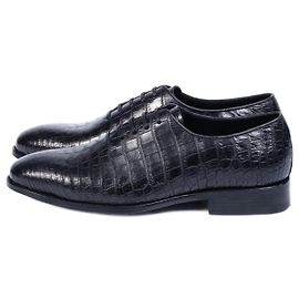 Autre Marque Luxury crocodile leather Oxford shoes size 44 Black