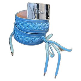 Cinto Christian Dior Corset de Renda Azul Claro Azul claro