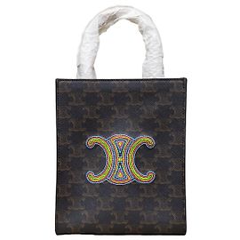 Céline Borsa Tote Mini Verticale Celine con ricamo Multicolore