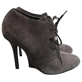 Saint Laurent-SAINT LAURENT Ankle boots T.EU 38 Suede-Grey