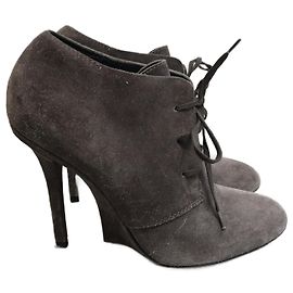 YVES SAINT LAURENT Ankle boots T.EU 38 Suede Grey