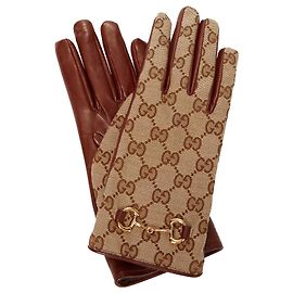 GANTS GUCCI T.International S Cuir Marron