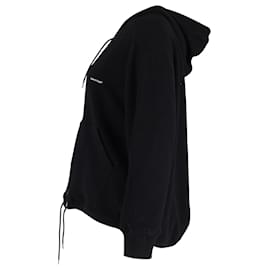 Balenciaga-Balenciaga Logo Zipped Hoodie In Black Cotton-Black