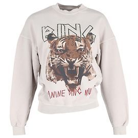 Suéter gráfico Tiger Anine Bing en algodón beige Castaño Beige