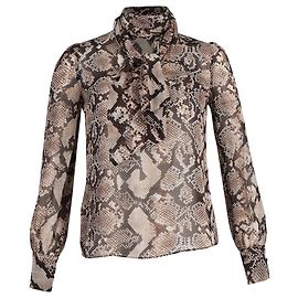 Altuzarra Schlange Druck Bluse aus braunem Polyester Braun