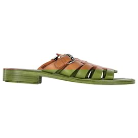 Church's-Church's Gladiator Sandals in Brown Leather-Brown,Red