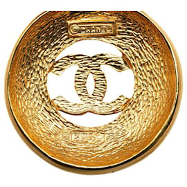 Chanel-Chanel Chanel Vintage Coco Mark Gold Plated Medal Necklace Metal Necklace in Very Good-Golden