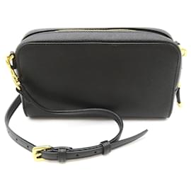 Dior-Dior Caro Double Pouch Shoulder Bag Leather Shoulder Bag in Very Good Condition-Black