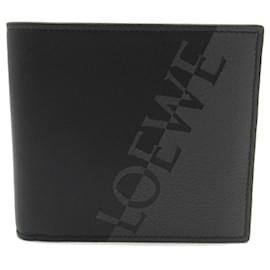 Loewe-Cartera Loewe Logo Cartera de cuero corta C314302X011268 en excelente estado-Negro