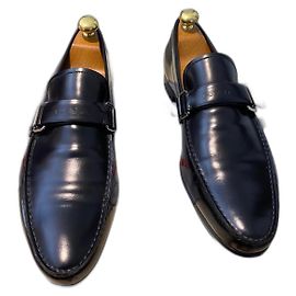 Prada Black Leather Loafers Black