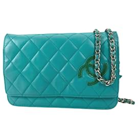 Chanel-Chanel Wallet On Chain-Turquoise