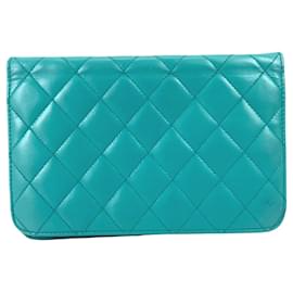 Chanel-Chanel Wallet On Chain-Turquoise
