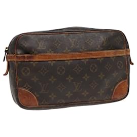 Louis Vuitton-LOUIS VUITTON Monogram Compiegne 28 Clutch Bag M51845 LV Auth 78311-Monogram