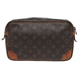 Louis Vuitton-LOUIS VUITTON Monogram Compiegne 28 Clutch Bag M51845 LV Auth 78311-Monogram
