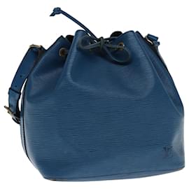 Louis Vuitton-LOUIS VUITTON Epi Petit Noe Schultertasche Blau M44105 LV Auth 77897-Blau