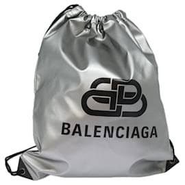 Balenciaga-Sac à dos BB Explorer en nylon argenté BALENCIAGA 593648 Auth 74772-Argenté