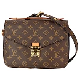Louis Vuitton-Louis Vuitton Pochette Metis Monogram Messenger Crossbody Bag-Brown
