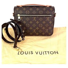 Louis Vuitton-Louis Vuitton Pochette Metis Monogram Messenger Crossbody Bag-Brown
