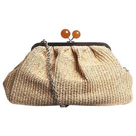 Weekend Max Mara Neutral raffia Pasticcino bag Other