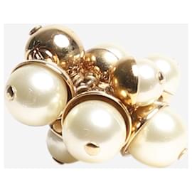 Dior-Gold pearl cluster ring-Golden