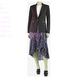 Ulla Johnson-Purple floral-printed asymmetric midi skirt - size UK 8-Purple