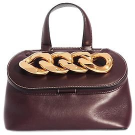 JW Anderson Borsa a spalla in pelle con coperchio a catena piccolo viola Bordò