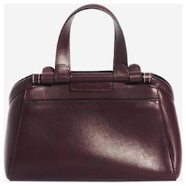JW Anderson-Purple Small Chain Lid leather shoulder bag-Dark red