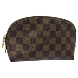 Louis Vuitton-LOUIS VUITTON Damier Ebene Pochette Cosmetic PM Pouch N47516 LV Auth 77993-Other
