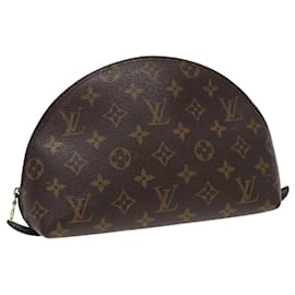 Louis Vuitton-LOUIS VUITTON Monogram Trousse Demi Ronde Cosmetic Pouch M47520 LV Auth 78014-Monogram