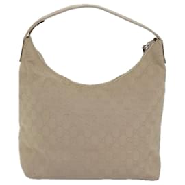 Gucci-GUCCI GG Canvas Tote Bag Beige 001 3380 Auth 77662-Beige