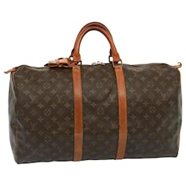 Louis Vuitton-LOUIS VUITTON Monogram Keepall 50 Boston Bag M41426 LV Auth 78469-Monogram