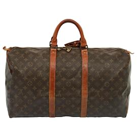 Louis Vuitton-LOUIS VUITTON Monogram Keepall 50 Boston Bag M41426 LV Auth 78469-Monogram