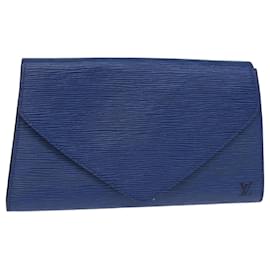 Louis Vuitton-LOUIS VUITTON Epi Art Deco Clutch Bag Blue M52635 LV Auth th5035-Blue