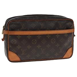 Louis Vuitton-LOUIS VUITTON Monogram Compiegne 28 Clutch Bag M51845 LV Auth 77580-Monogram