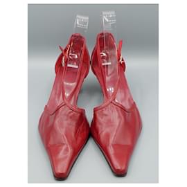 Autre Marque-Tacón de Cuero Rojo-Red