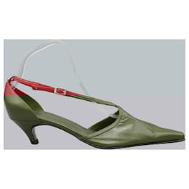 Autre Marque-Tacón de Cuero Rojo-Red