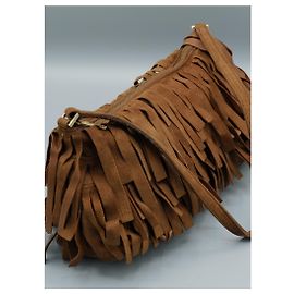 Carolina Herrera Brauner Wildlederbeutel Braun