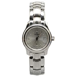 Fendi-Fendi Silver Quartz Stainless Steel 210L Watch-Silvery