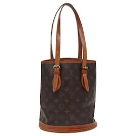 Louis Vuitton-LOUIS VUITTON Bolsa de Hombro Monogram Bucket PM M42238 LV Auth 78707-Monograma