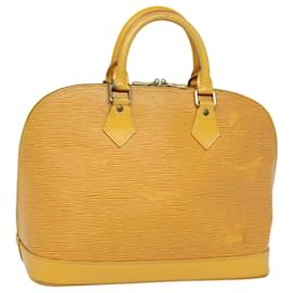 Louis Vuitton-LOUIS VUITTON Bolso de Mano Epi Alma Amarillo M52149 LV Auth 78051-Amarillo