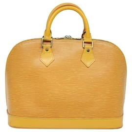 Louis Vuitton-LOUIS VUITTON Bolso de Mano Epi Alma Amarillo M52149 LV Auth 78051-Amarillo