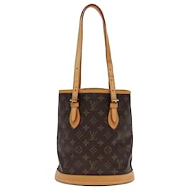 Louis Vuitton-LOUIS VUITTON Sac à épaule Monogram Bucket PM M42238 LV Auth kk242-Monogramme